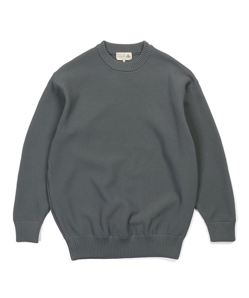 The DUFFER of ST.GEORGE（ザダファーオブセントジョージ）の「WASHABLE WAFFLE KNIT：自宅で洗える ウォッシャブル ワッフルニット（ニット/セーター・メンズ・アッシュグレー/グレー/ダークブラウン/ホワイト/ブラック・MEDIUM/LARGE/X-LARGE）」の10枚目の写真