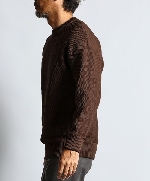 The DUFFER of ST.GEORGE（ザダファーオブセントジョージ）の「WASHABLE WAFFLE KNIT：自宅で洗える ウォッシャブル ワッフルニット（ニット/セーター・メンズ・アッシュグレー/グレー/ダークブラウン/ホワイト/ブラック・MEDIUM/LARGE/X-LARGE）」の18枚目の写真