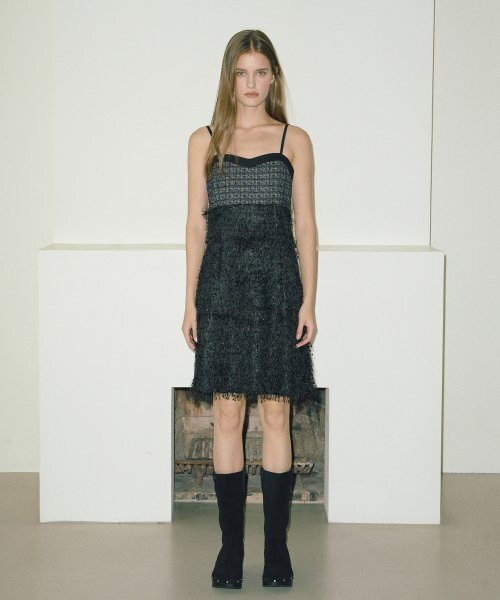 ETMON(エトモン)の「Slip Fluffy Mini Dress Black(ワンピース・レディース・その他・MEDIUM/SMALL)」の1枚目の写真