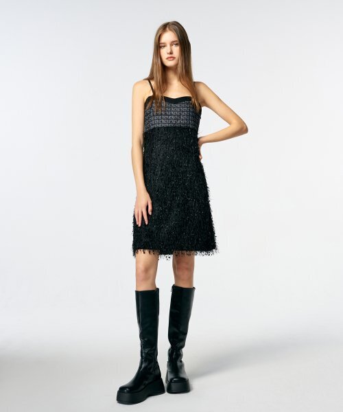 ETMON(エトモン)の「Slip Fluffy Mini Dress Black(ワンピース・レディース・その他・MEDIUM/SMALL)」の4枚目の写真