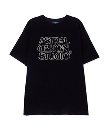 アストラルデザインスタジオ2 スーピマコットンラウンドネック半袖Tシャツ_ブラック