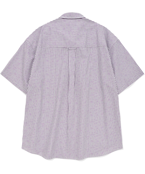 COVERNAT(カバーナット)の「ドローイングストライプハーフシャツパープル(シャツ/ブラウス・レディース・その他・MEDIUM/LARGE/X-LARGE/XX-LARGE/SMALL)」の2枚目の写真