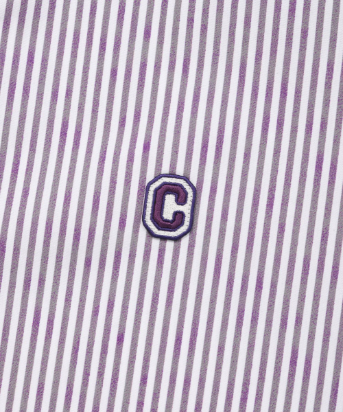 COVERNAT(カバーナット)の「ドローイングストライプハーフシャツパープル(シャツ/ブラウス・レディース・その他・MEDIUM/LARGE/X-LARGE/XX-LARGE/SMALL)」の4枚目の写真
