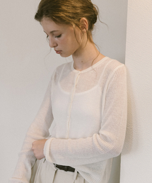 LAMINEZ（ラミネズ）の「プラフニットカーディガン - アイボリー（カーディガン/ボレロ）」