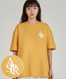 シンボルロゴラウンドネック15番手綿半袖Tシャツ_チェダー