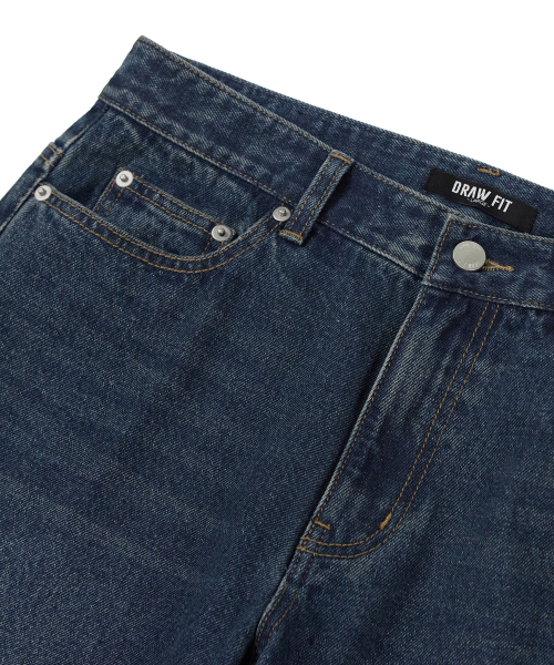 DRAW FIT（ドローフィット）の「ユージュアルテーパードデニムパンツ[ブルー]（デニムパンツ・メンズ・その他・LARGE/MEDIUM/X-LARGE）」の5枚目の写真