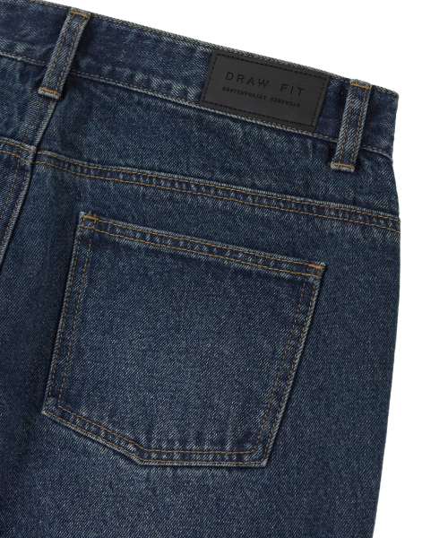 DRAW FIT（ドローフィット）の「ユージュアルテーパードデニムパンツ[ブルー]（デニムパンツ・メンズ・その他・LARGE/MEDIUM/X-LARGE）」の6枚目の写真