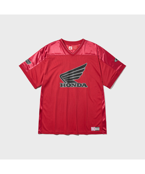 PHYPS MOTORCYCLE(フィップスモーターサイクル)の「Original Wing logo Mesh T-shirt Red(Tシャツ/カットソー・レディース・その他・SMALL/MEDIUM/LARGE/X-LARGE)」の1枚目の写真