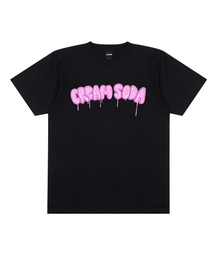 シーアルエスディーエル バルーンロゴグラフィック 半袖Tシャツ ブラック ピンク