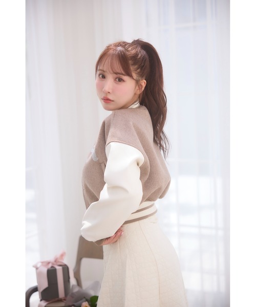 セール】Bicolor Compact Stadium Jacket（スタジャン）｜MISTREASS