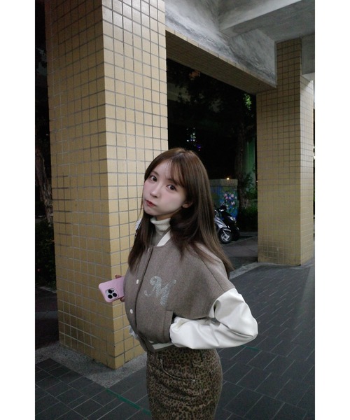 セール】Bicolor Compact Stadium Jacket（スタジャン）｜MISTREASS