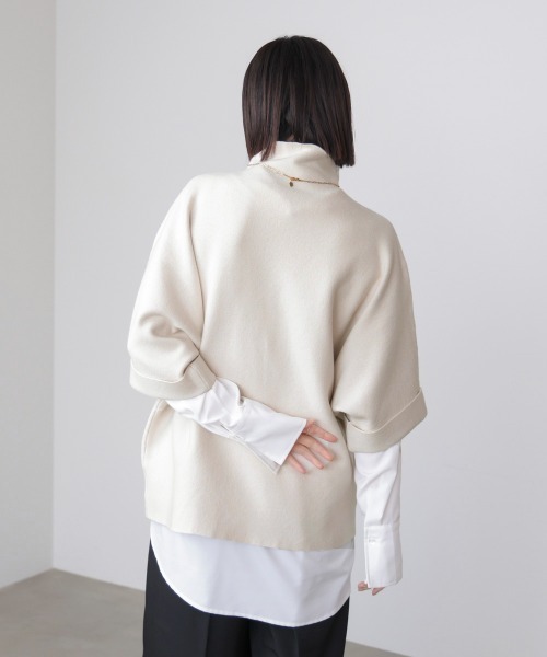 Bou Jeloud（ブージュルード）の「フェイスアートニット（ニット/セーター・レディース・オフホワイト/グレー/ブラック・FREE）」の14枚目の写真