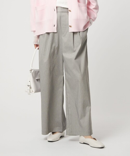 green label relaxing（グリーンレーベルリラクシング）の「［size SHORT/TALLあり］オルマイ LI/MIX ワイド パンツ（その他パンツ・レディース・オフホワイト/ブラック/ライトグレー/ブラウン/ピンク/ベージュ/ネイビー・SHORT/34/36/38/40/TALL）」の8枚目の写真