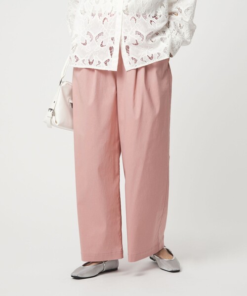 green label relaxing（グリーンレーベルリラクシング）の「［size SHORT/TALLあり］オルマイ LI/MIX ワイド パンツ（その他パンツ・レディース・オフホワイト/ブラック/ライトグレー/ブラウン/ピンク/ベージュ/ネイビー・SHORT/34/36/38/40/TALL）」の15枚目の写真