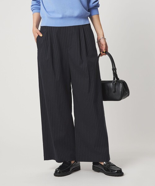 green label relaxing（グリーンレーベルリラクシング）の「［size SHORT/TALLあり］オルマイ LI/MIX ワイド パンツ（その他パンツ・レディース・オフホワイト/ブラック/ライトグレー/ブラウン/ピンク/ベージュ/ネイビー・SHORT/34/36/38/40/TALL）」の18枚目の写真