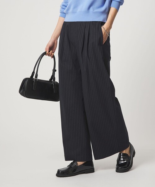 green label relaxing（グリーンレーベルリラクシング）の「［size SHORT/TALLあり］オルマイ LI/MIX ワイド パンツ（その他パンツ・レディース・オフホワイト/ブラック/ライトグレー/ブラウン/ピンク/ベージュ/ネイビー・SHORT/34/36/38/40/TALL）」の19枚目の写真