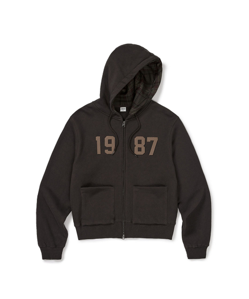 MMLG（エムエムエルジー）の「[Mmlg] CHECK PATTERN HOOD ZIPUP (WOODY BROWN)（パーカー・レディース・その他・SMALL/MEDIUM/LARGE/X-LARGE）」の2枚目の写真