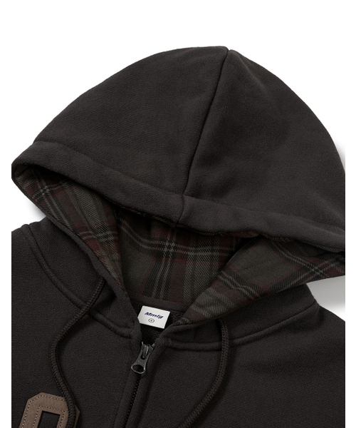 MMLG（エムエムエルジー）の「[Mmlg] CHECK PATTERN HOOD ZIPUP (WOODY BROWN)（パーカー・レディース・その他・SMALL/MEDIUM/LARGE/X-LARGE）」の4枚目の写真