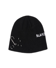 BLACK BLOND（ブラック ブロンド）の「ビビディエンブロスロゴピアスビーニー（ブラック）（ニットキャップ/ビーニー）」