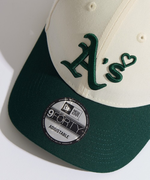 BASICKS/ベーシックス】 Newera Athletics Cap WHITE＆GREEN