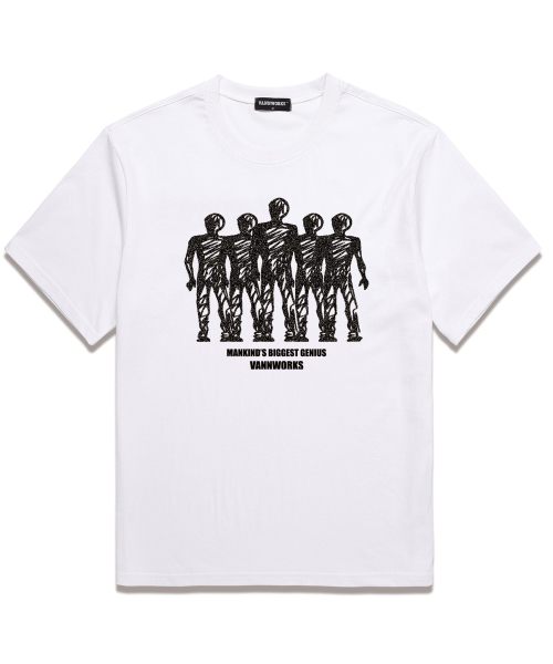 VANNWORKS(バンワークス)の「MANKIND オーバーフィット半袖Tシャツ(VS0121)ホワイト(Tシャツ/カットソー・レディース・その他・SMALL/MEDIUM/LARGE/X-LARGE/XX-LARGE)」の1枚目の写真