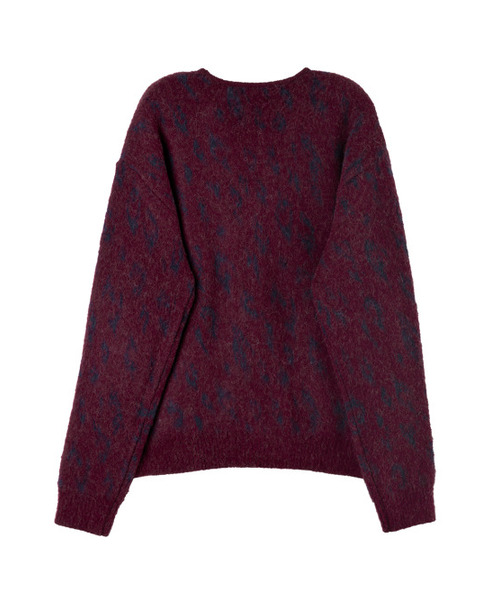 HERETIC(ヘレティック)の「HERETIC LEOPARD MOHAIR CARDIGAN / burgundy(カーディガン/ボレロ・レディース・その他・FREE)」の3枚目の写真