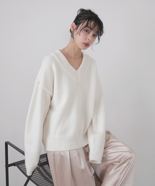 LIAN(リアン)の「Vネックニットセーター(ニット/セーター)」 - WEAR LIAN(リアン)の「Vネックニットセーター(ニット/セーター)」 - WEAR