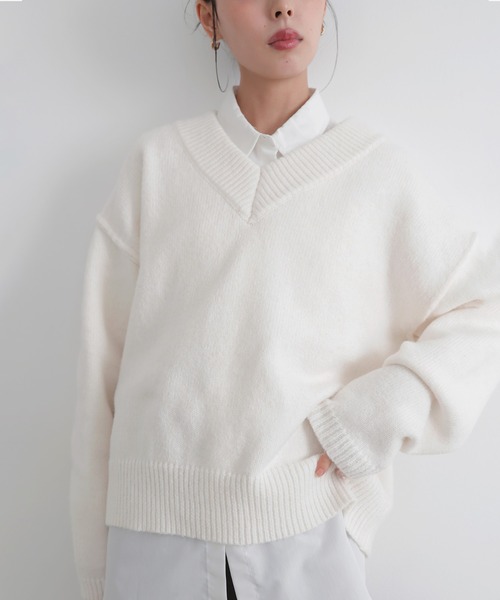 セール】Vネックニットセーター（ニット/セーター）｜LIAN（リアン）の