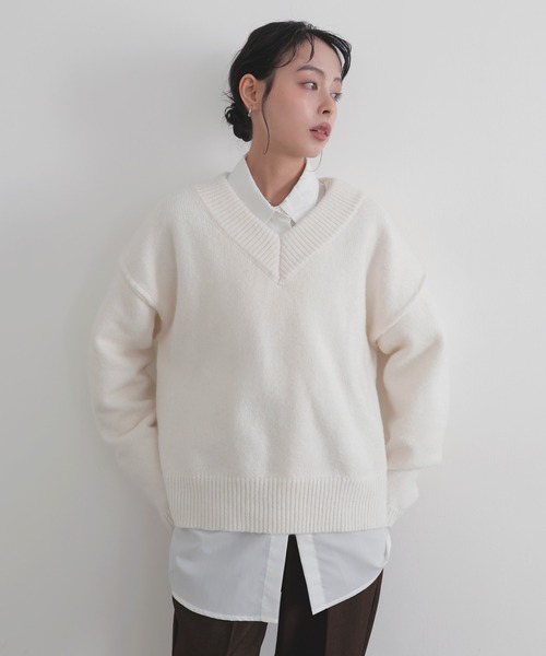 セール】Vネックニットセーター（ニット/セーター）｜LIAN（リアン）の