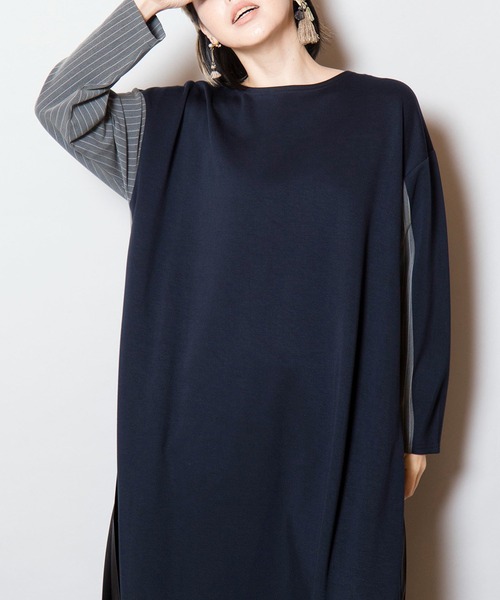 OSMOSIS(オズモーシス)の「2WAYバックプリーツワンピース(ワンピース・レディース・ネイビー/ブラック・ONE SIZE)」の19枚目の写真