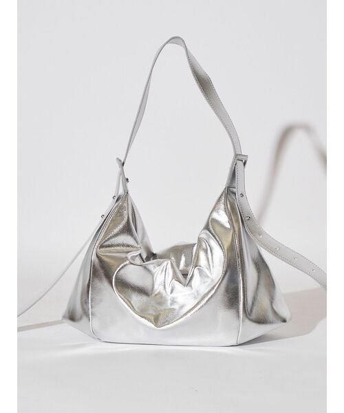 ELENDEEK（エレンディーク）の「フォルム2WAYバッグ（ショルダーバッグ・レディース・オフホワイト/シルバー/ブラック・FREE）」の11枚目の写真