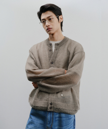 IEY（アイイーワイ）の「WEB DOUBLE-RIB CARDIGAN Khaki（カーディガン/ボレロ）」