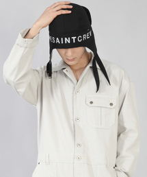 SAINTCREW（セントクルー）の「ロゴバックアンドフォースパディングトルーパーハットLBFP-1502ブラック（ハット）」