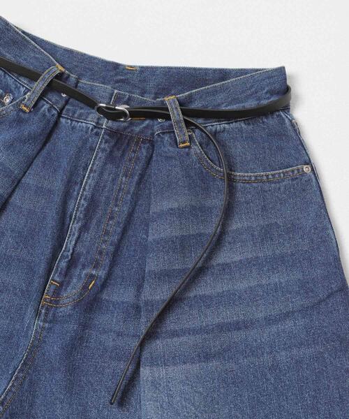 ITEMS URBANRESEARCH（アイテムズ アーバンリサーチ）の「ベルト付ワイドデニム（デニムパンツ・レディース・ブラック/インディゴブルー・SMALL/MEDIUM）」の16枚目の写真