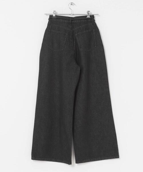 ITEMS URBANRESEARCH（アイテムズ アーバンリサーチ）の「ベルト付ワイドデニム（デニムパンツ・レディース・ブラック/インディゴブルー・SMALL/MEDIUM）」の8枚目の写真