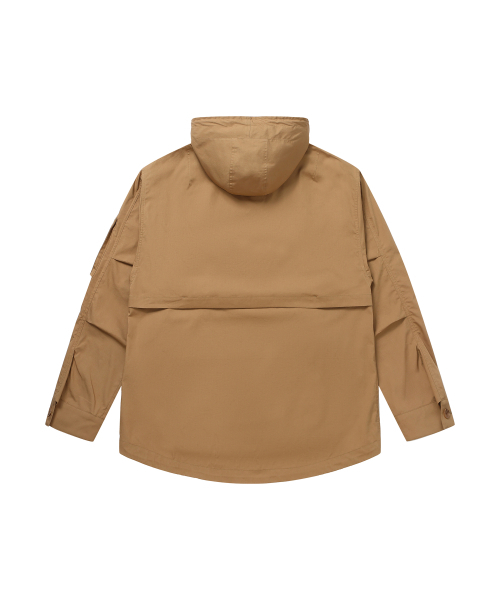 SOLEW(ソル)の「コットンフードウィンドブレーカー_ベージュ(ナイロンジャケット・メンズ・その他・SMALL/MEDIUM/LARGE/X-LARGE)」の2枚目の写真