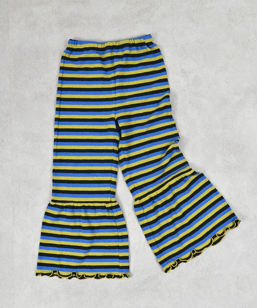 MARKEY'S（マーキーズ）の「パイルボーダーマーメイドパンツ（その他パンツ・キッズ・ライトグリーン/イエロー系その他/ピンク系その他・130/120/110/100/90/150/140）」の3枚目の写真