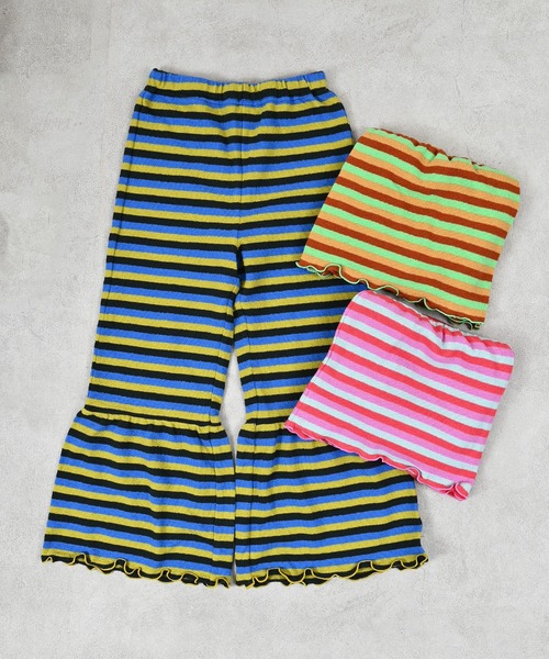 MARKEY'S（マーキーズ）の「パイルボーダーマーメイドパンツ（その他パンツ・キッズ・ライトグリーン/イエロー系その他/ピンク系その他・130/120/110/100/90/150/140）」の10枚目の写真