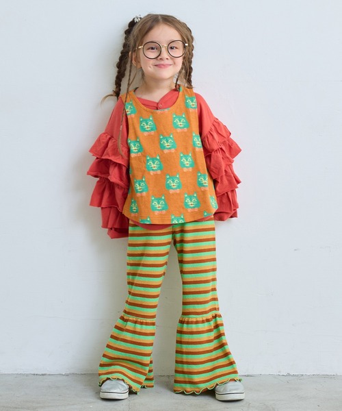 MARKEY'S（マーキーズ）の「パイルボーダーマーメイドパンツ（その他パンツ・キッズ・ライトグリーン/イエロー系その他/ピンク系その他・130/120/110/100/90/150/140）」の16枚目の写真