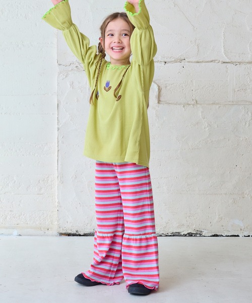 MARKEY'S（マーキーズ）の「パイルボーダーマーメイドパンツ（その他パンツ・キッズ・ライトグリーン/イエロー系その他/ピンク系その他・130/120/110/100/90/150/140）」の13枚目の写真