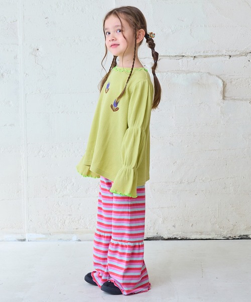 MARKEY'S（マーキーズ）の「パイルボーダーマーメイドパンツ（その他パンツ・キッズ・ライトグリーン/イエロー系その他/ピンク系その他・130/120/110/100/90/150/140）」の14枚目の写真