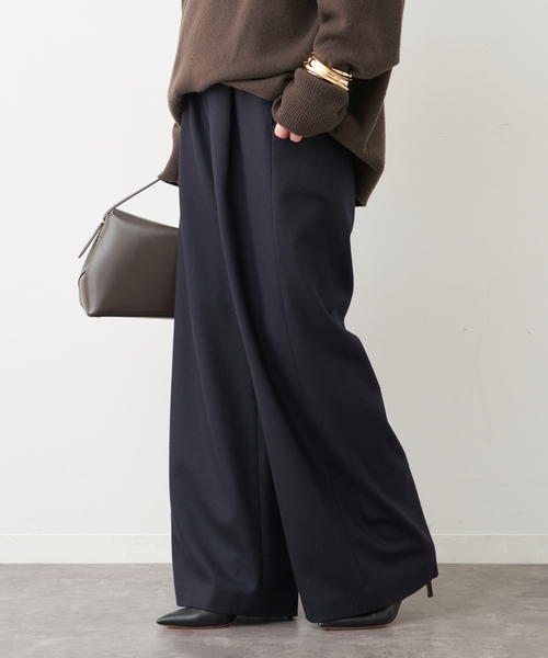 Deuxieme Classe（ドゥーズィエムクラス）の「*Easy Wide PT (フラノ)2（その他パンツ・レディース・ネイビー・34/36/38）」の4枚目の写真