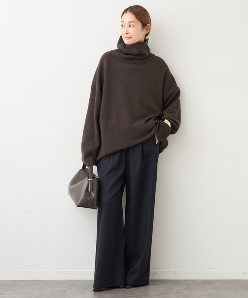 Deuxieme Classe（ドゥーズィエムクラス）の「*Easy Wide PT (フラノ)2（その他パンツ・レディース・ネイビー・34/36/38）」の6枚目の写真