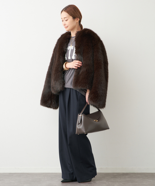 Deuxieme Classe（ドゥーズィエムクラス）の「*Easy Wide PT (フラノ)2（その他パンツ・レディース・ネイビー・34/36/38）」の8枚目の写真