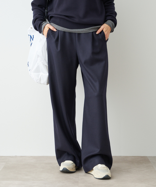 Deuxieme Classe（ドゥーズィエムクラス）の「*Easy Wide PT (フラノ)2（その他パンツ・レディース・ネイビー・34/36/38）」の9枚目の写真