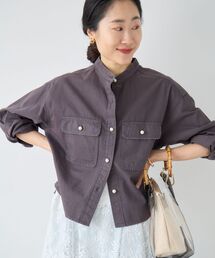 le.coeur blanc | スタンドネックパールボタンシャツ(シャツ/ブラウス)