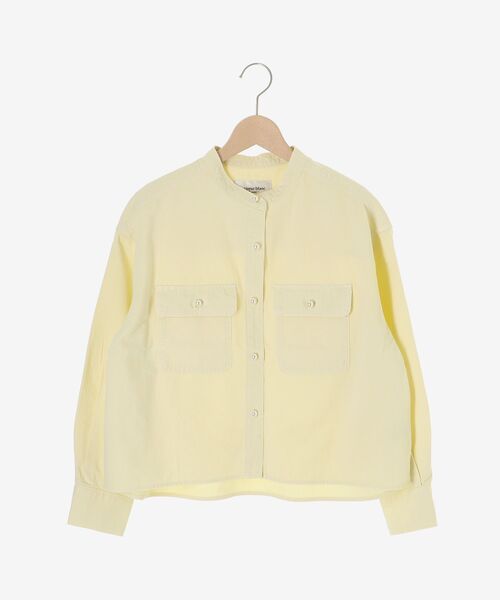 le.coeur blanc(ルクールブラン)の「スタンドネックパールボタンシャツ(シャツ/ブラウス・レディース・ダークグレー/イエロー/オフホワイト/サックスブルー/ピンク・38)」の22枚目の写真