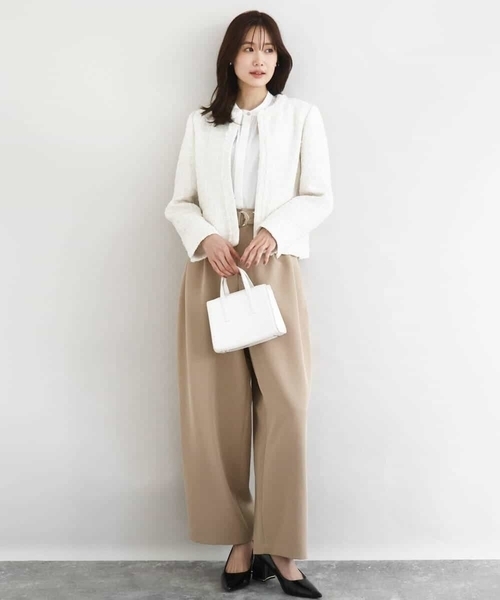 MK MICHEL KLEIN(エムケーミッシェルクラン)の「ボウ付きバンドカラーブラウス/洗える(シャツ/ブラウス・レディース・ライトブルー/ホワイト・38)」の18枚目の写真