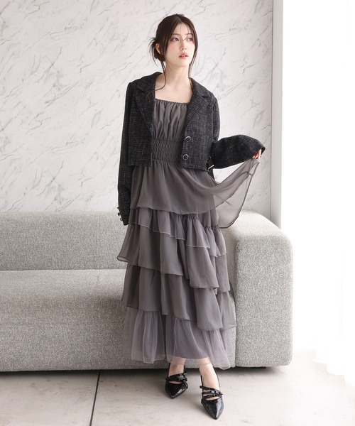 premium order】ティアードロングワンピース（ワンピース）｜one after