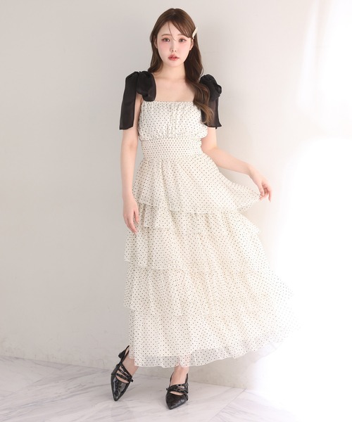 NICE CLAUP【premium order】ティアードロングワンピース one after another NICE CLAUP ワンピース 「新色追加！」イレヘム
